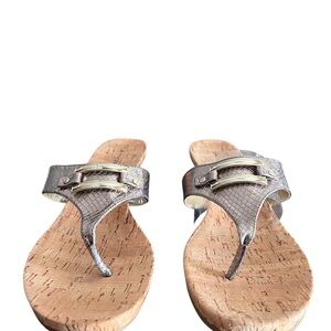 Bandolino BD7 Beheard Silver Women's Sandals Sz 9M